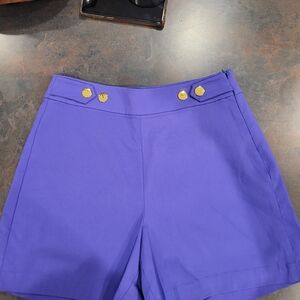 INC Women's Purple Shorts with Gold Accents